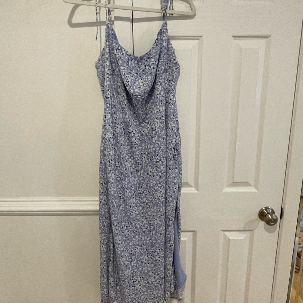 Abercrombie and Fitch Blue Floral Midi Dress